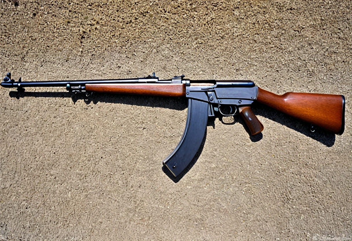 Imagine un fusil a verrou avec un petit chargeur fixe de 10 cartouche du style anglais, le fusil ce nomme: Lee Enfield m1907 infantery vigilante