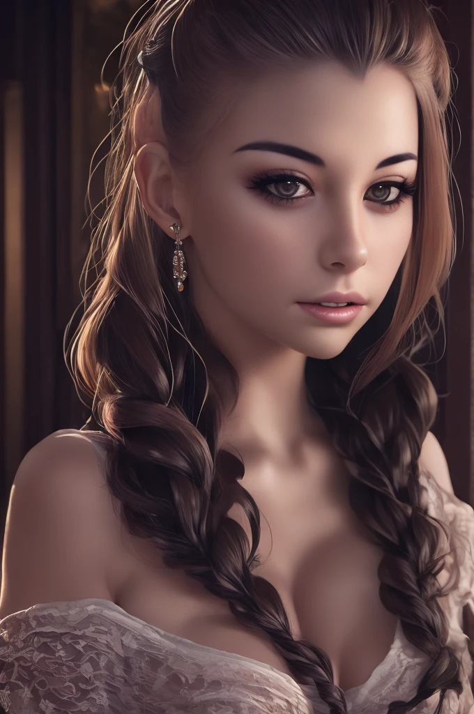 Ultra Detailed Beautiful Girl, with Fierce Lioness, Cinematic, Cinematic Light, Realistic, 3d Rendering, Highly Detailed Face, Highly Detailed, Realistic Appearance, Lifelike, Realistic Girl, Highly Detailed Hair