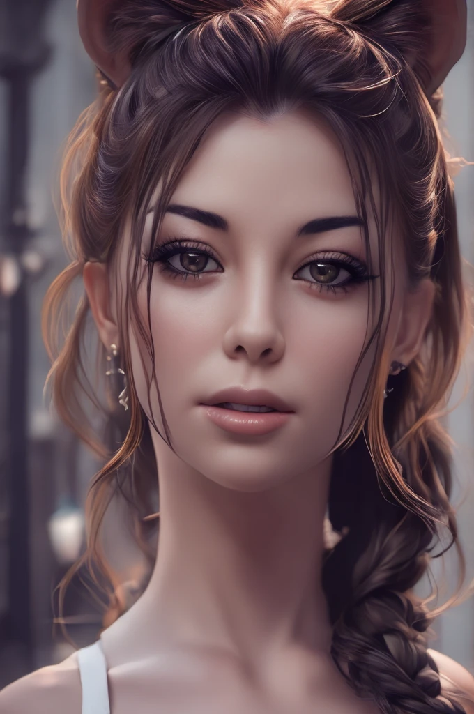 Ultra Detailed Beautiful Girl, with Fierce Lioness, Cinematic, Cinematic Light, Realistic, 3d Rendering, Highly Detailed Face, Highly Detailed, Realistic Appearance, Lifelike, Realistic Girl, Highly Detailed Hair