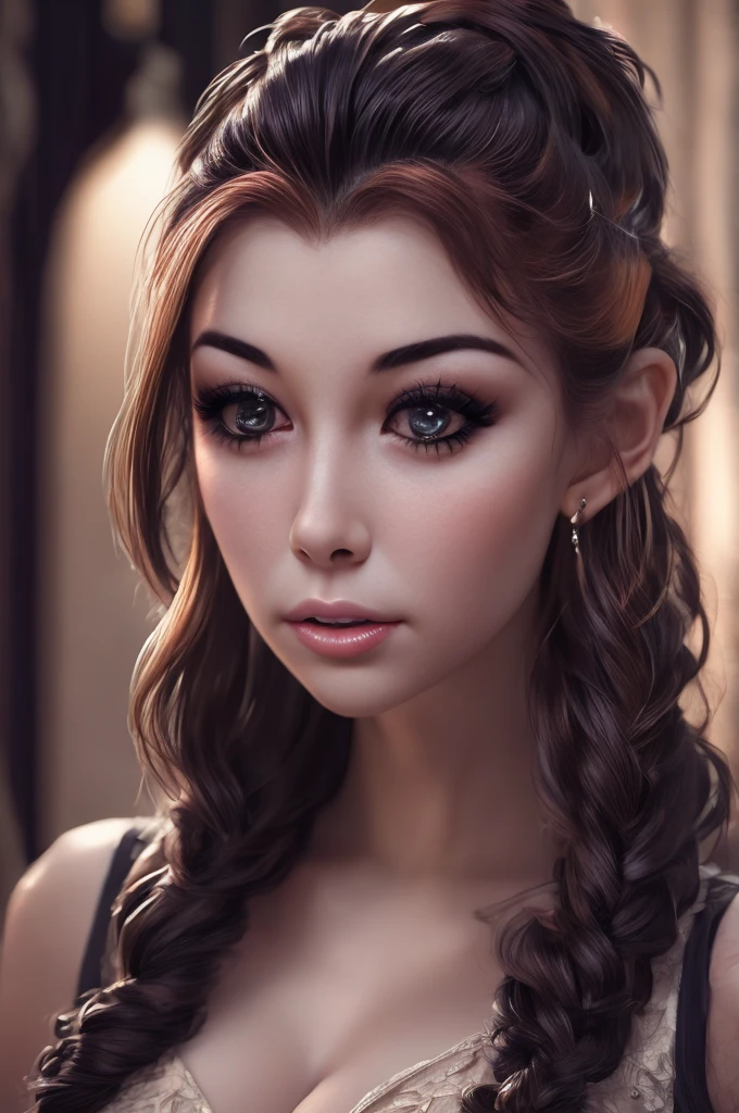 Ultra Detailed Beautiful Girl, with Fierce Lioness, Cinematic, Cinematic Light, Realistic, 3d Rendering, Highly Detailed Face, Highly Detailed, Realistic Appearance, Lifelike, Realistic Girl, Highly Detailed Hair