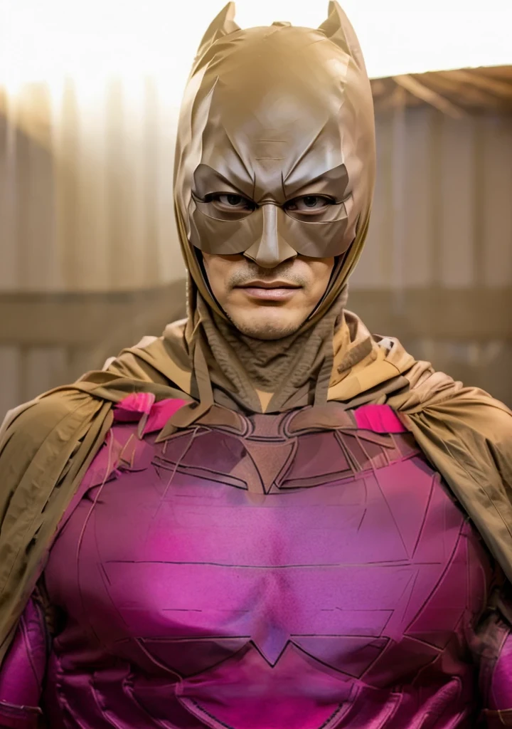 pink armour suit. superhero