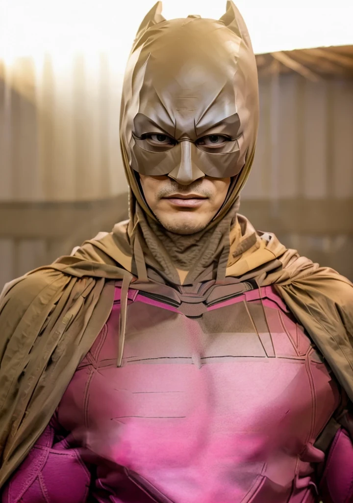 pink armour suit. superhero