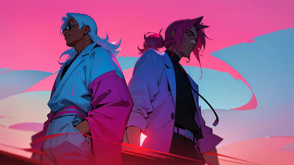 miami nights miami vice person alone sunet retro anime 80s air tonight