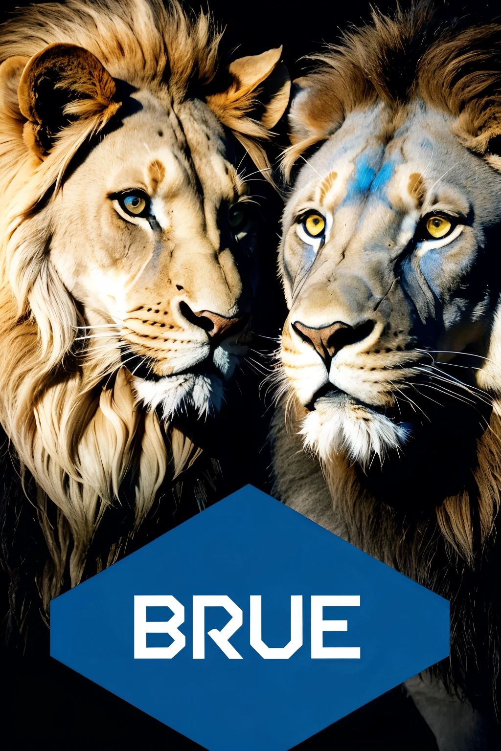 create a logo for the blue team with a lion
