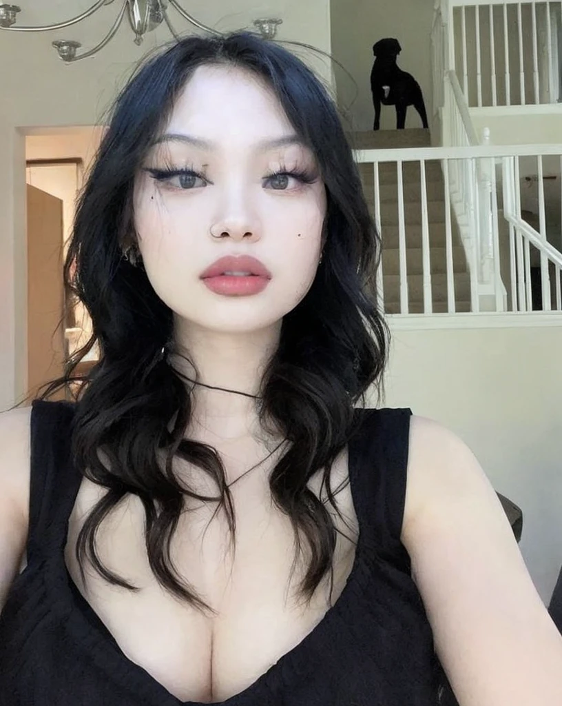 Kim jennie com maquiagem de esqueleto e roupa de Halloween