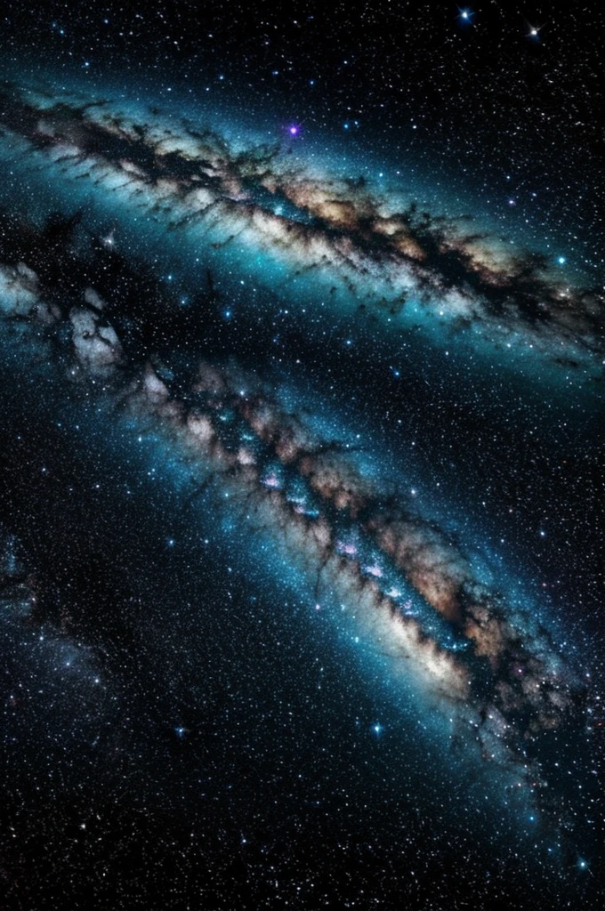 Iridescent and starry universe 