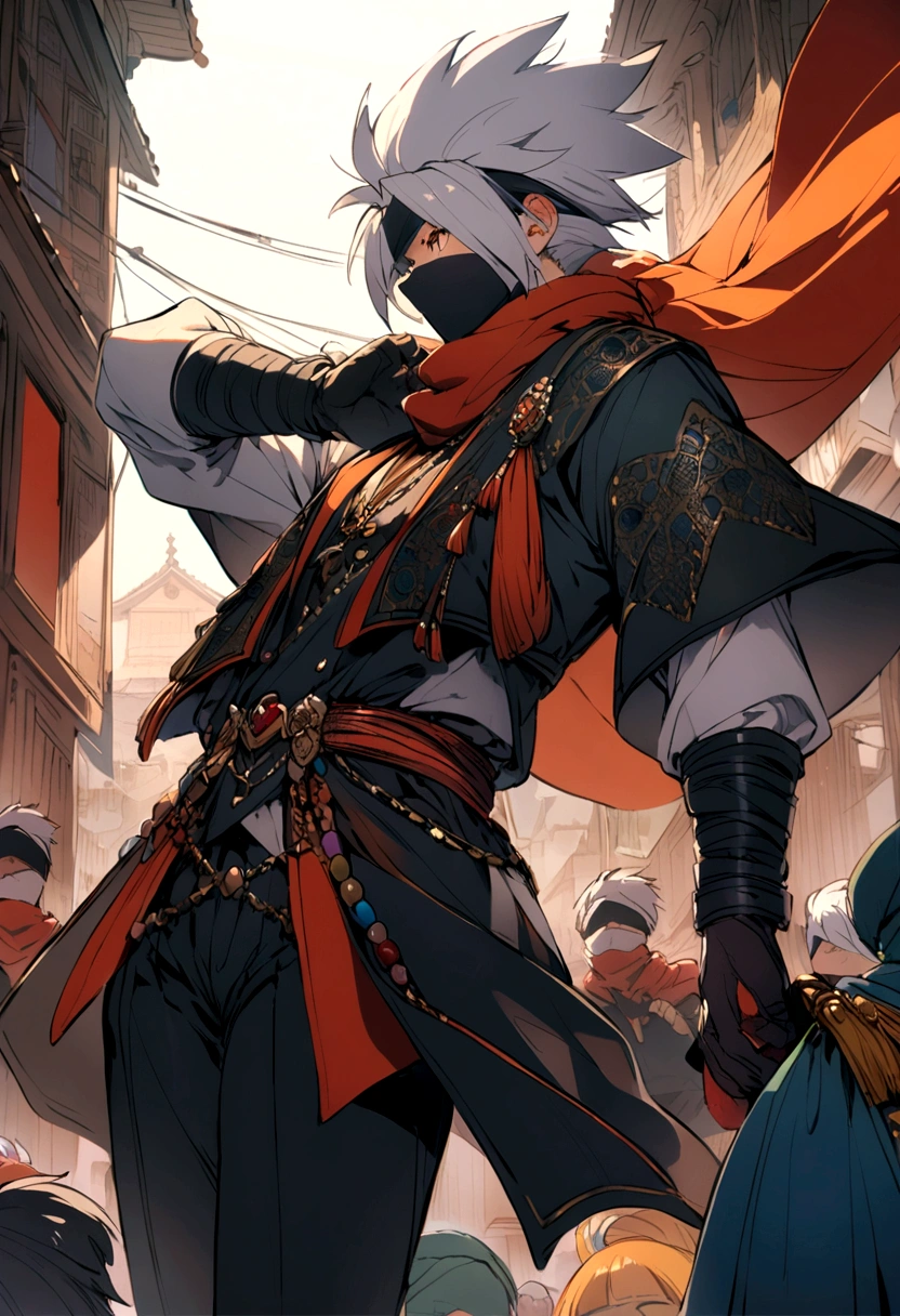 kakashi takes Genmas senbon