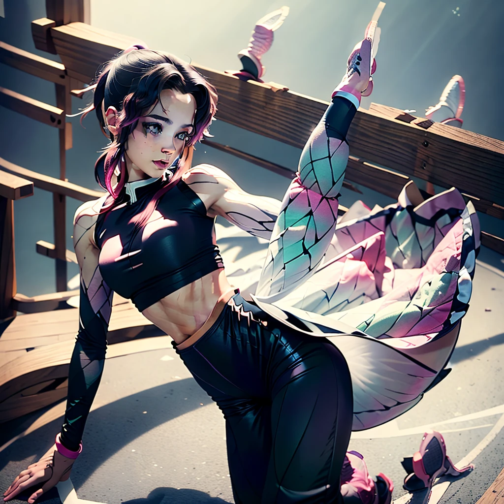beautiful athletic girl, 18 years old, tight leggings, crop top, medium breasts, perky butt, jumping rope, gym interior, detailed face, beautiful eyes, full lips, long lashes, athletic physique, dynamic pose, natural lighting, realistic, photorealistic, 8k, high resolution, masterpiece, professional photography, vibrant colors, cinematic lighting