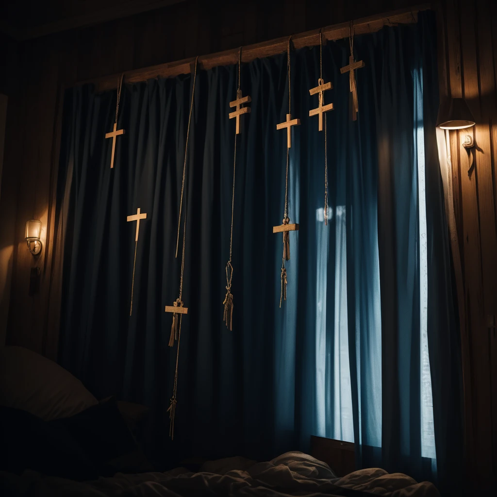 When the curtains call the time
Will we both go home alive?
It wasn't hard to realize
Love's the death of peace of mind
You're in the walls that I made with crosses and frames
Hanging upside down
For granted, in vain, I took everything
I ever cared about