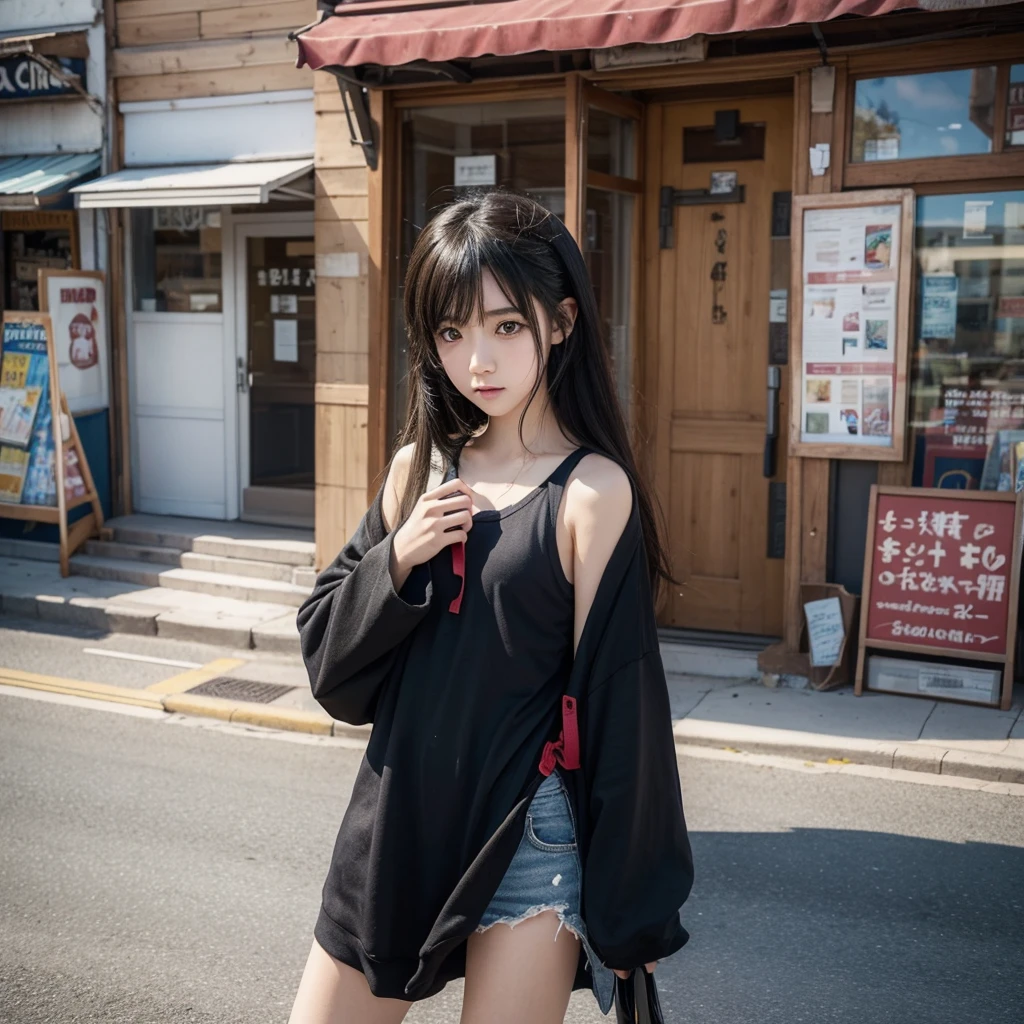 In a small town, we don’t want protagonists, we want passers-by.,The eyes look very story-telling and anime-style