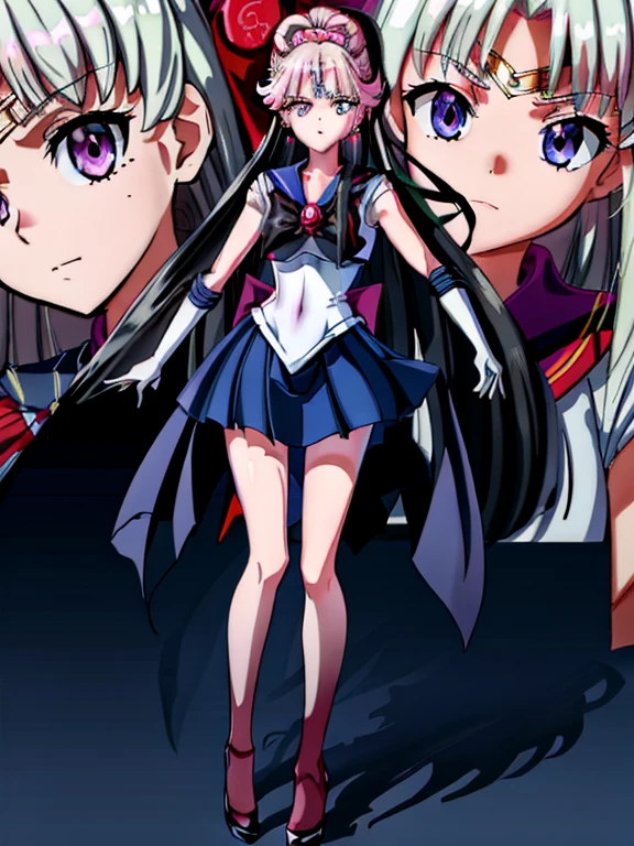 (8K, highest quality, master piece:1.2),\(eye\),\(facial features\),(\(Detailed details of clothes\)\),(huge title body esbian, super skirt,sailor suit,(face focus) ,Highly detailed CG Unity 8K wallpaper,huge file size,super detailed,High resolution,absurd,美しいeye,ray tracing,dramatic shadow,down to the last detail,dramatic angle,hyper detail,(alone),anime style、long straight hair,full body