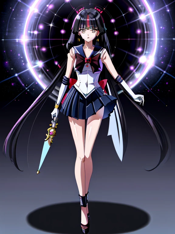 (8K, highest quality, master piece:1.2),\(eye\),\(facial features\),(\(Detailed details of clothes\)\),(huge title body esbian, super skirt,sailor suit,(face focus) ,Highly detailed CG Unity 8K wallpaper,huge file size,super detailed,High resolution,absurd,美しいeye,ray tracing,dramatic shadow,down to the last detail,dramatic angle,hyper detail,(alone),anime style、long straight hair,full body