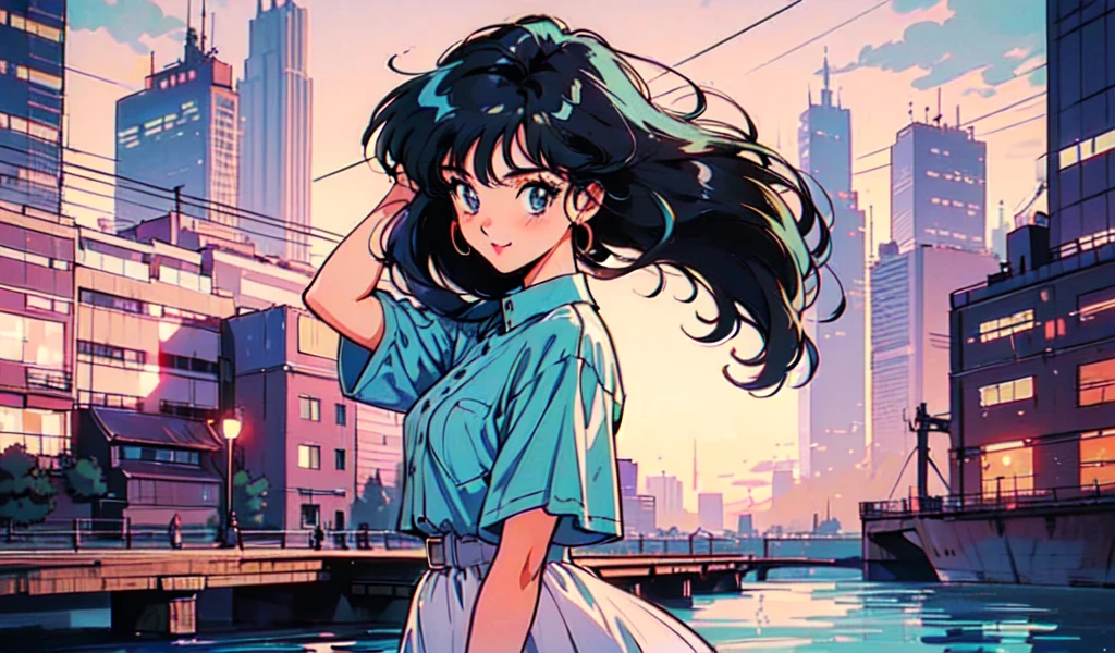 (80s, retro, city pop: 1.5), (album jacket), (famous song, highest quality), (anime, illustration), (pastel color: 1.4),
Best photo pose, dynamic angle, gray bob hair, cool impression, shiny hair, white dress, miniskirt, girl, solo, smile, perfect eyes, delicate face, sea, drinking beer,
