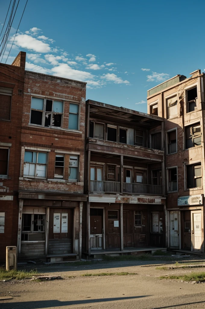 Create a small town abandoned