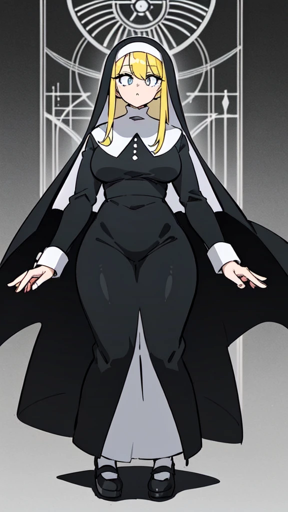 lineart, monochrome, a drawing of a nun with her hands folded in prayer, clean anime outlines, perfect lineart, clean lineart, extremely fine ink lineart, nun outfit, simple lineart, beautiful line art, anime style drawing, thick black lineart, black and white manga style, pin on anime