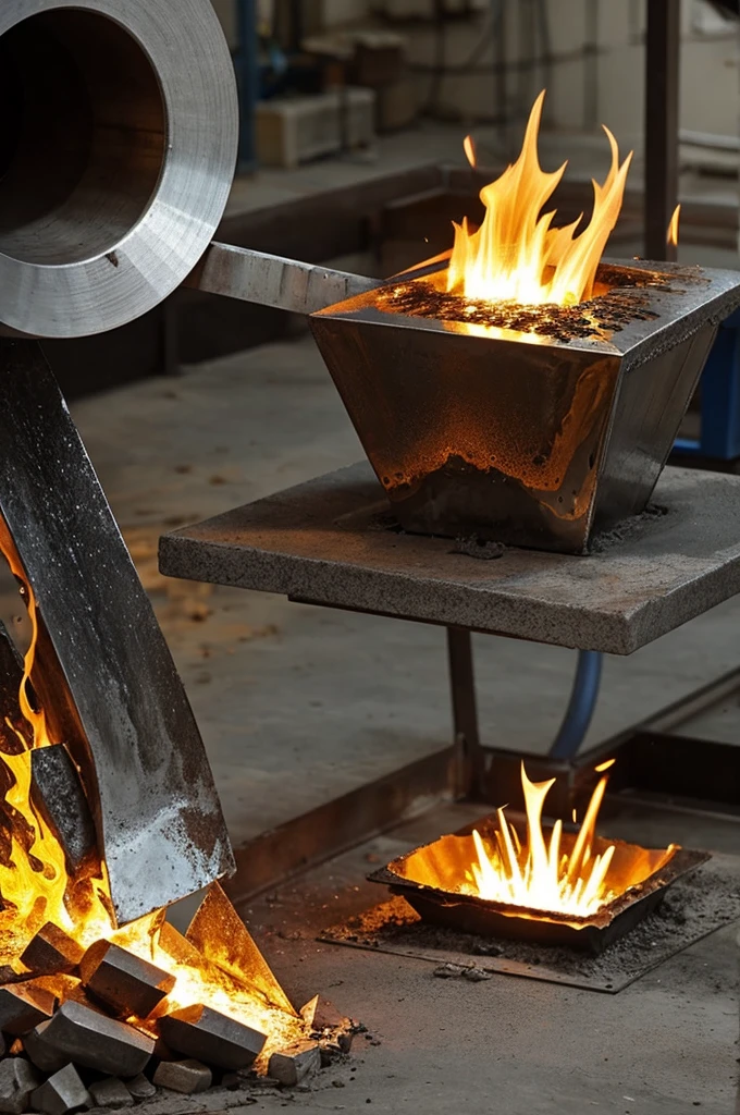 Describe the process of how molten metal becomes a solid bone hard metal.