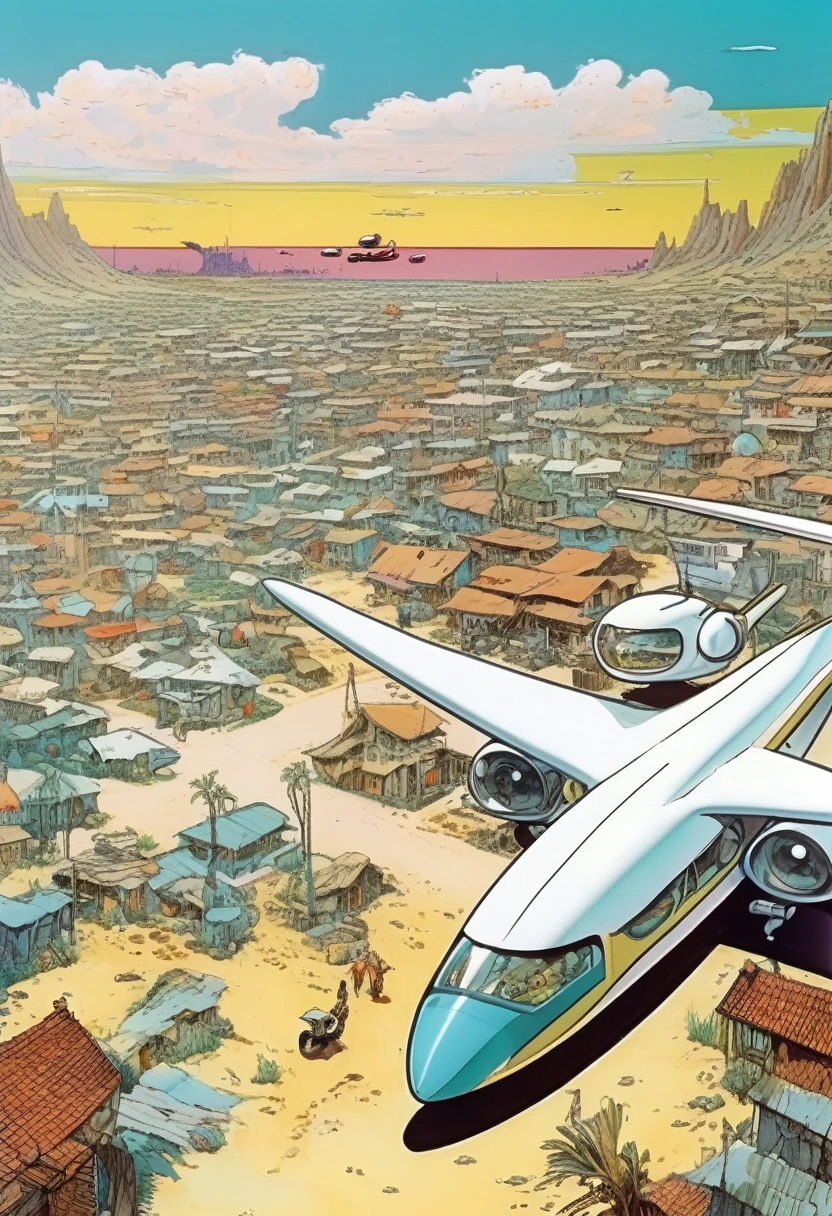 rio de janeiro beach, science fiction, complex scene   futuristic, post-apocalyptic
dark, dim light, 
(  ink sketch by Enki Bilal)((masterpiece, best quality, )),