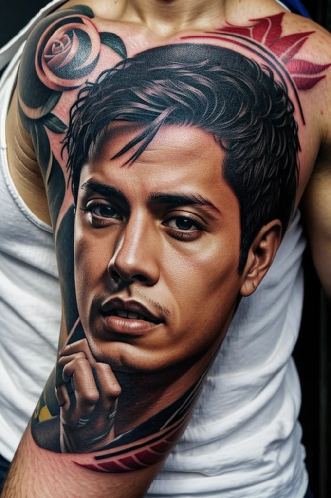 Create a tattoo of the Venezuelan singer Canserbero 