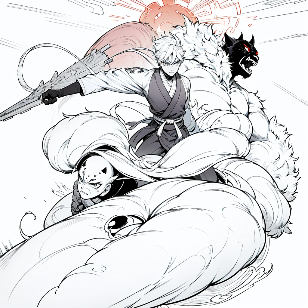 panther, bestial, demi-humans, boy, JUJUTSU KAİSEN, berserker