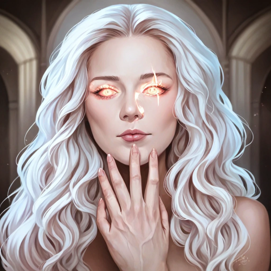 1girl, goddess, beautiful nude woman, flawless skin, long flowing hair, serene expression, ethereal, glowing aura, heavenly, surrounded by clouds, heavenly light, (best quality,4k,8k,highres,masterpiece:1.2),ultra-detailed,(realistic,photorealistic,photo-realistic:1.37),extremely detailed eyes and face,longeyelashes,detailed lips,detailed nose,detailed fingers,intricate details,dramatic lighting,warm color tones,cinematic composition,digital painting