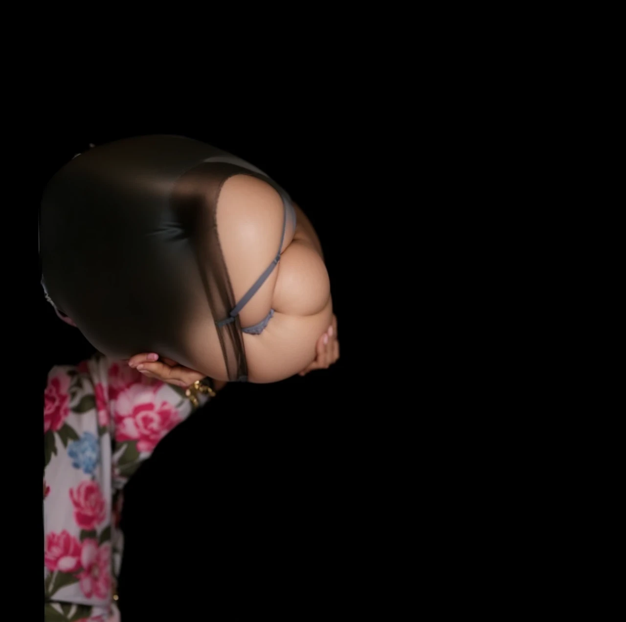 1 malay woman in hijab,(( light blue floral pattern bra and panties)),(large buttocks),Emphasize ass,Smaller chest, laughing smile, (hijab flying), de pele branca,big breasts thin waist, egypt style street, Hyper-Realism, Cinematic lighting, depth of fields, From below, vanishing point, F/2.8, Anatomically correct, Textured skin, Super Detail, awardwinning, Best Quality, hight resolution, 8k,
