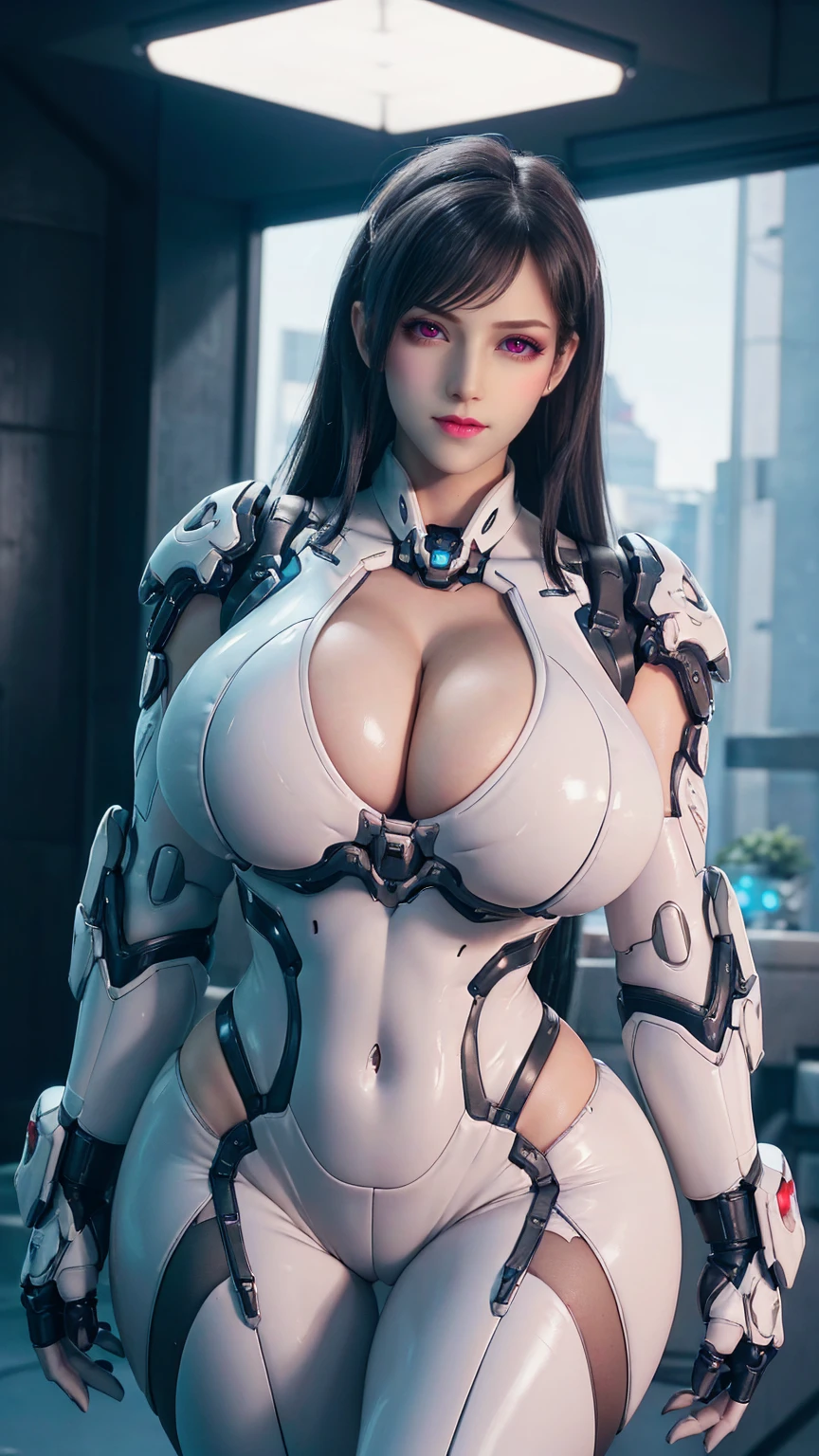Solo, Stand Up Straight, Physically-based Rendering, Unreal Engine 5 Render, Jealous, (look Half Body:1.5), ((muscle And Bbw Body Type:1.2)), ((cleavage, Busty, Gigantic Breast:1.5)), (muscle Abs:1.4), (big Hips:1.3), ((beautiful Cyborg Woman, Red Mecha Musume Girl, Cyber Armored Underboob, White Mecha Body Girl from OVERWATCH 2, Guard Arms, Gloves:1.5)), (close Up Upper Body), (pale Skin, Body Oiled, (clean Glossy Bodyskin:1.4), (background Futuristic Space Station:1), (photorealsitic:1.4), (ultra-detailliert), (top-quality), (best Shadows), Bright Light In Room, Hyper Texture, (4x Msaa), ((unreal Engine 5 Render)), (neon), Physically-based Rendering, Ultra Hight Definition, 16k, 1080p, Beauty Model, 4k Resolution.