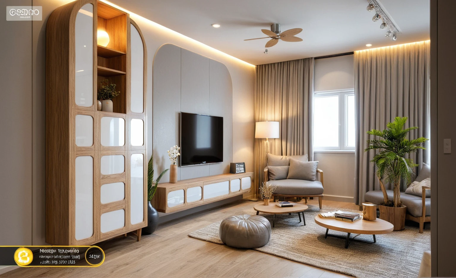 Interior Design, (modern interior space), (modern furniture design), (space that realistically describes the modern interior of a townhouse), (design decor interior space), (soft warm led light), (circle spotlight), (indoor), (neutral white tone color), (white wall), (An Cuong Wooden Furniture minimalist Style), (An Cuong wood with MDF surface glued with melamine coating), (architectural design visualization), (reflection), (focus on object), (material normal bump real reflection), (multi-level reflection), (chao vantage software visualization render),(((Best Quality))), ((Masterpiece)), ((best illustration)), ((best shadows)), (( Super Detail)), (Intricate lines), (Photorealism),(hyper detail), ((archdaily)), ((award winning design)), (dynamic light), ((spotlight)), (perfect light), ( shimering light), ((photorealistic)), ((intricate detail)), ((extreme detail)), ((crazy detail)), ((octane render)), ((trending on artstation)), ((High- fidelity)), ((Viwvid)), ((Crisp)), ((Bright)), ((Stunning)), ((Eye-catching)), ((High-quality)),((Sharp)), ((day sun environment)), ((Illuminating)), ((Flawless)), ((High-quality)),((Sharp edge render)), ((medium soft lighting)), ((photographic render)) , ((detailed archviz)), ((reality environment))