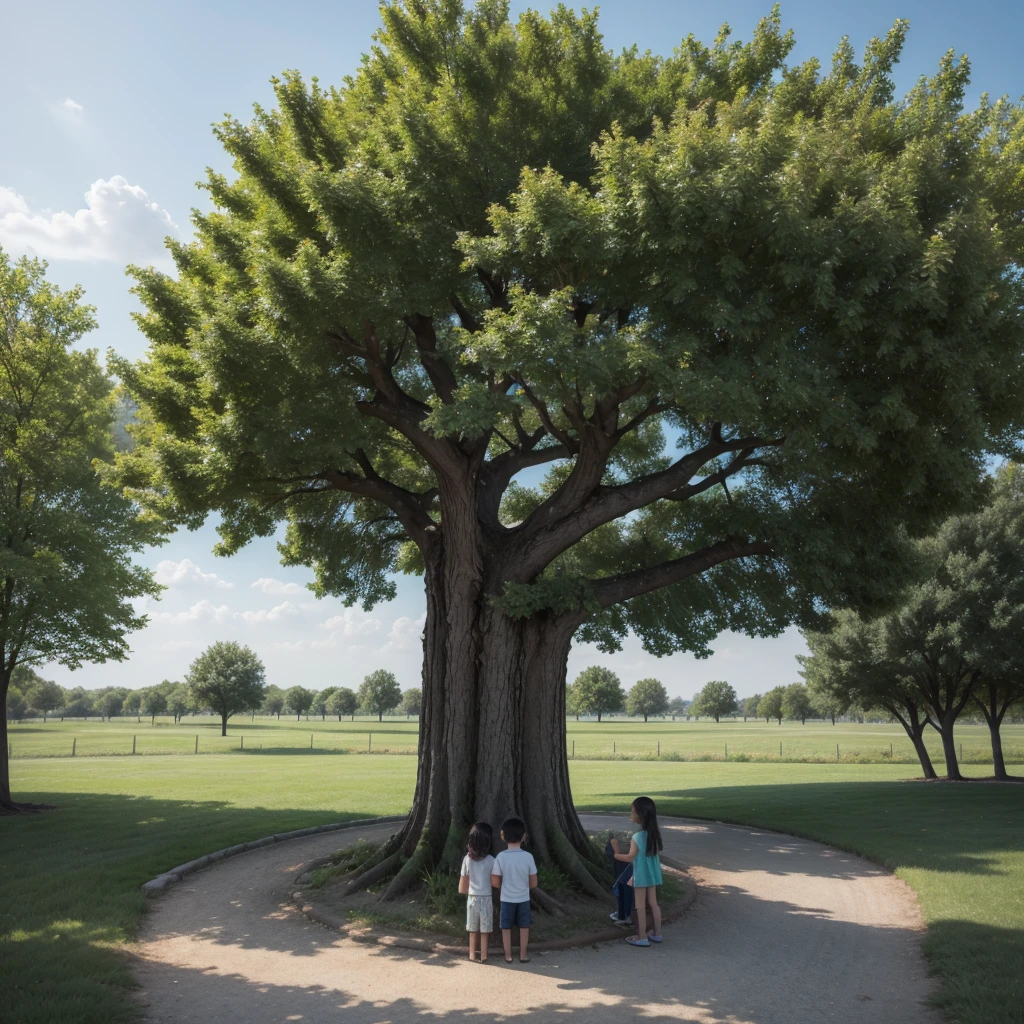 Create a tree in HD symbolizing family and coexistence with people