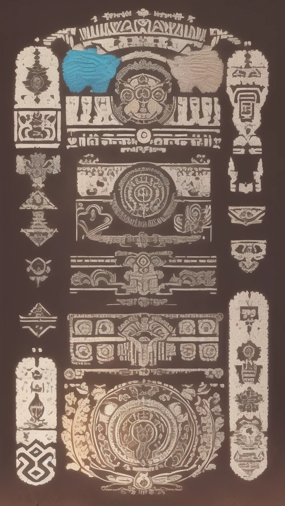 Mayan aztec totems, ancient mexican birds, animals. Mayan aztec totems of ancient mexican eagle bird, monkey, snake and Inca god face vector symbols. Isolated tribal sun, turtle, chameleon lizard, crocodile and crow with color ethnic pattern of Maya White background