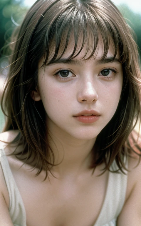 (RAW photo, 4k, masterpiece, high res, extremely intricate) (photorealistic:1.4), cinematic lighting 1girl, solo focus, summer noon, 1990s \(style\),Just Face, No NSFW