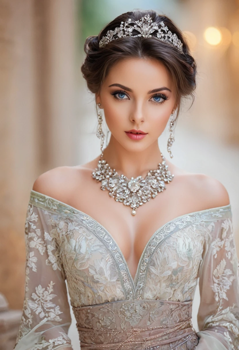 Beautiful woman, beautiful style, beautiful clothes, beautiful eyes, beautiful romantic style