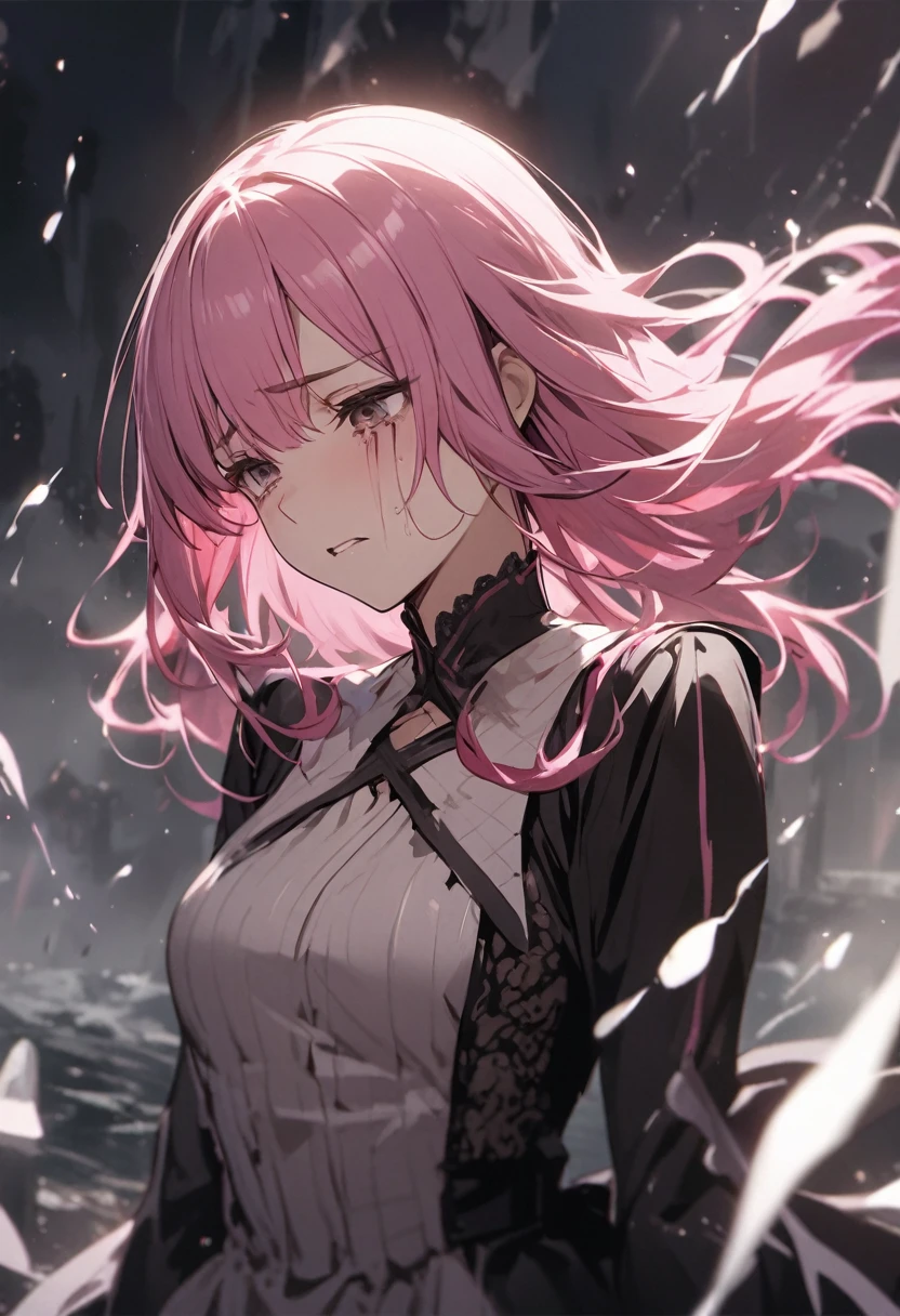 sorrow、Pink Hair Woman, Drill Twin