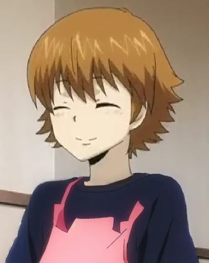 anime pink dress, White te shirt, iwakura lain, aya takano color style, 2d