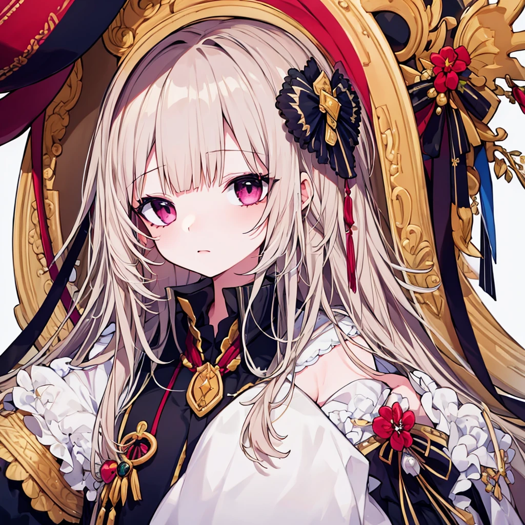 ((Highest quality)), ((masterpiece)), (detailed), One girl, Long Hair, Cheek resting on hand,