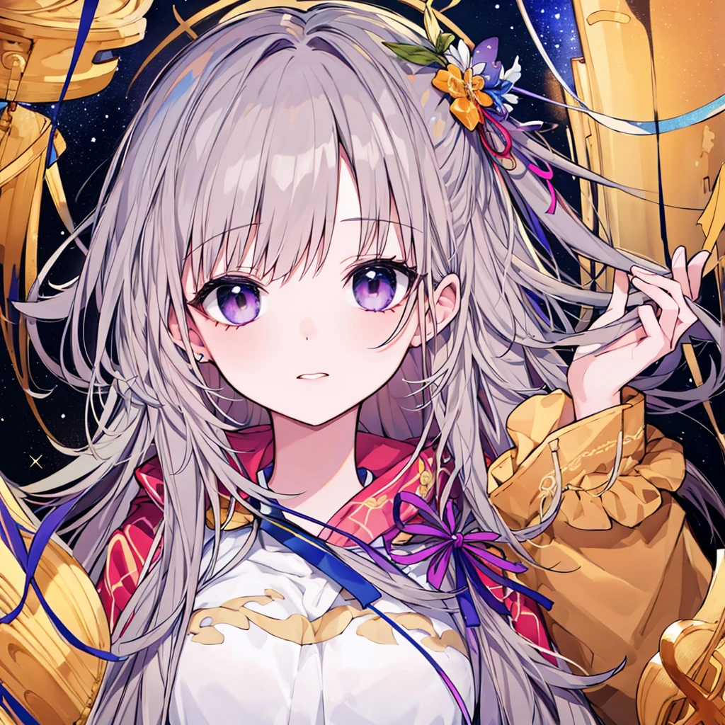 ((Highest quality)), ((masterpiece)), (detailed), One girl, Long Hair, Tanabata, stardust,
