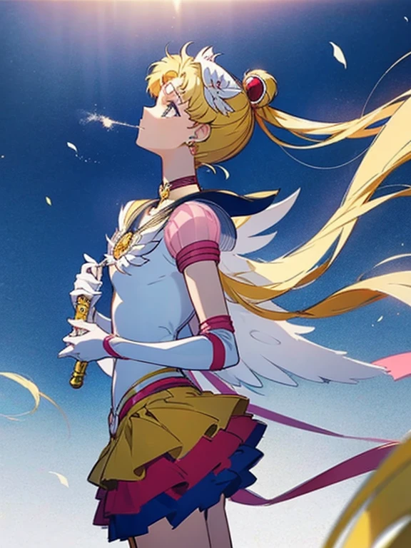 masterpiece,best quality,highly detailed,1girl,solo, eternal sailor moon, tearing up, sidefellatio,fellatio,from side,1boy