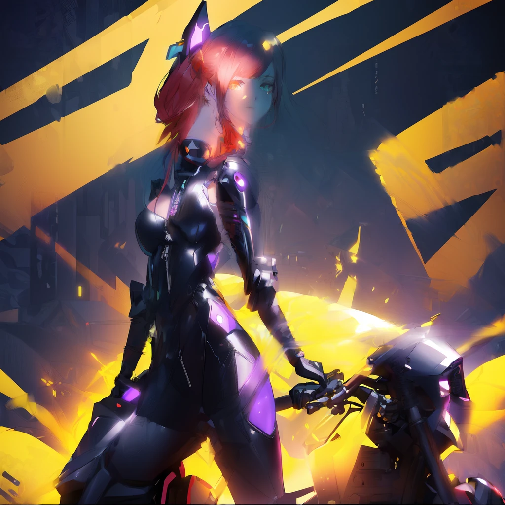 Anime girl in black suit posing on a motorcycle., cat girl, completely robotic!! cat girl, cat girl, anime cat girl, anime rudo 8k, cushart krenz art key women, attractive cat girl, beautiful anime cat girl, persona 5 wlop art style, anime ciberpunk, cyberpunk anime digital art, cute anime cat girl, chica anime cyberpunk mech