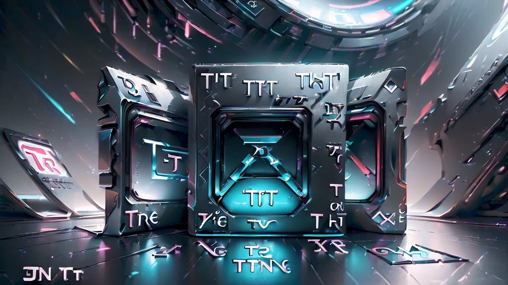 (DTG: 1.8), (DTG letters: 1.8), (Three letters: 1.8), DJ set, Music, cassette, CD Player, Futuristic device for music playing, Music reproducer, Lo-fi, writing, abstract, colorful, high resolution, high quality, neon colors, dark grey background, black grey grdient