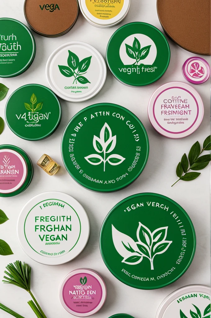 Company logo for vegan fresh cosmetics. Company name: four nature
