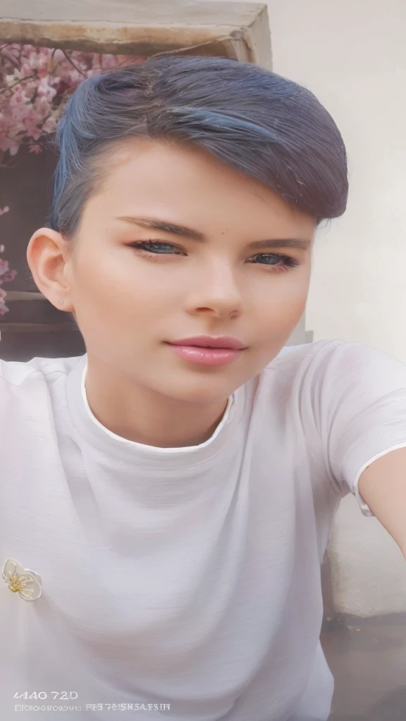 A beautiful young woman with elegant blue-colored hair, a cute expression, and a detailed, elegant face and eyes, dressed in goddess-like clothing, standing in a spring forest background with colorful water splashing around her, (best quality, 4k, 8k, highres, masterpiece:1.2), (realistic, photorealistic, photo-realistic:1.37), (colorful:0.9), ink splashing, color splashing, (watercolor), clear sharp focus, model shot, (portrait goddess of spring:1.5)