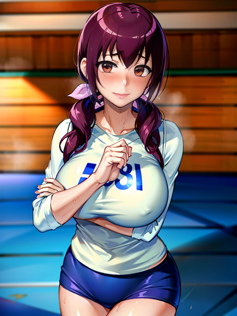 Female student taking a photo(Volley_uniform:1.Wear 3)、
Good move、4K、Super huge 、High resolution、masterpiece、Highest quality、頭w:1.3、((Hasselblad Photos))、Fine skin、Sharp focus、(Light)、clavicle、night、Soft lighting、Dynamic Angle、[:(Detailed face:1.2):0.2]、(((Inside the Volleyball field)))、Shooting from behind、Sweaty、、A nasty smile、turn around、A shirt soaked with sweat、Big Ass、blush、Sweaty、Hot Breath、Big dick