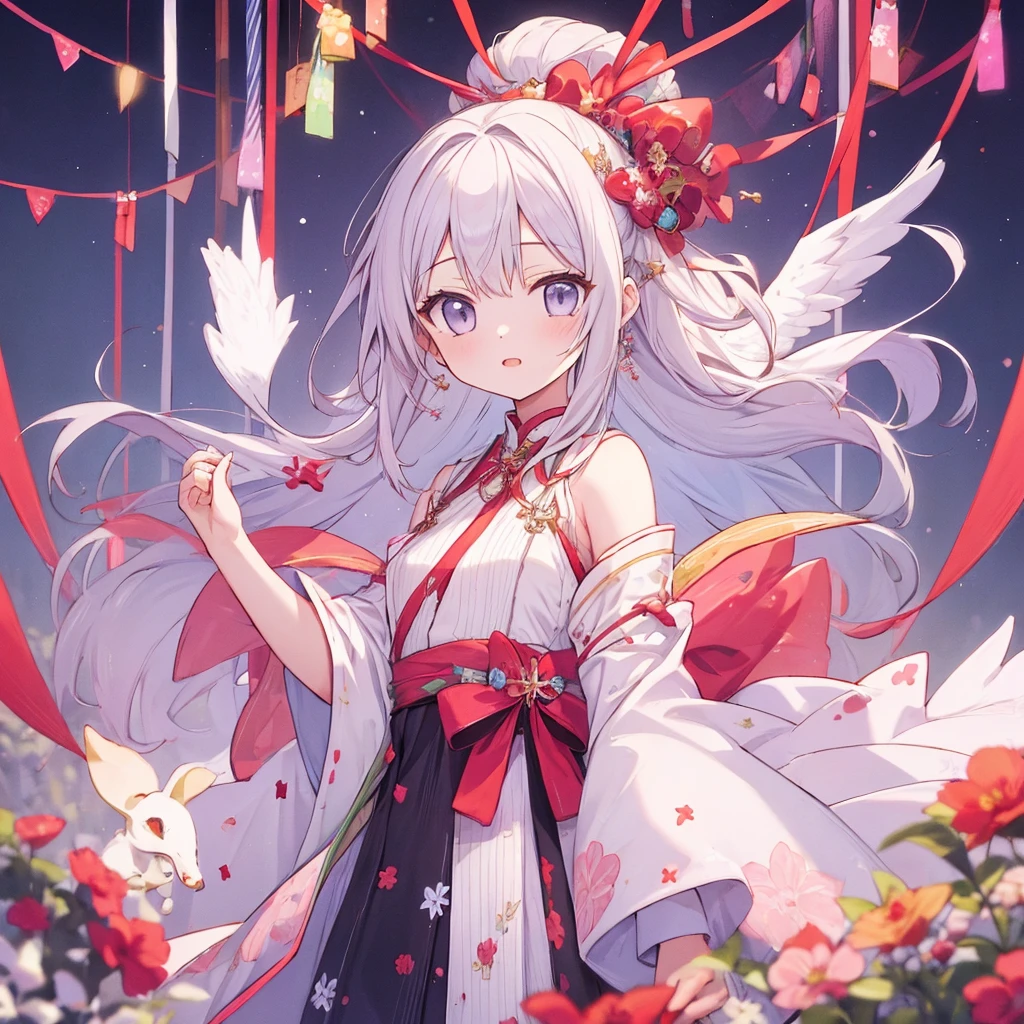 ((Highest quality)), ((masterpiece)), (detailed), One girl,Tanabata, pastel