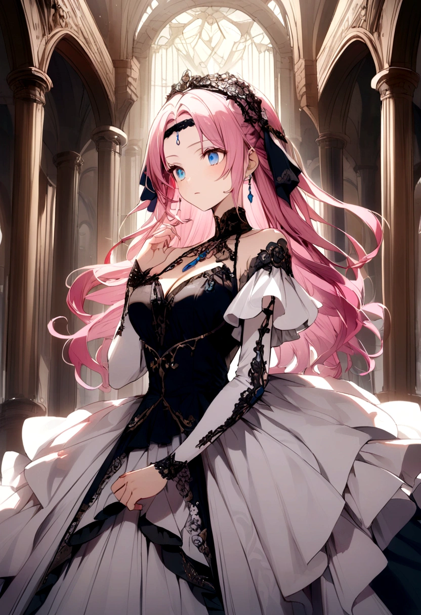 quarrel、Pink Hair、Drill Twin、Headband、blue eyes