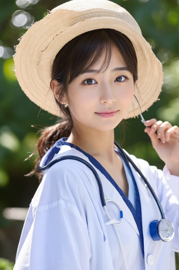 ((Highest quality)), ((masterpiece)), (detailed),Perfect Face,Japanese,Female doctor,White
