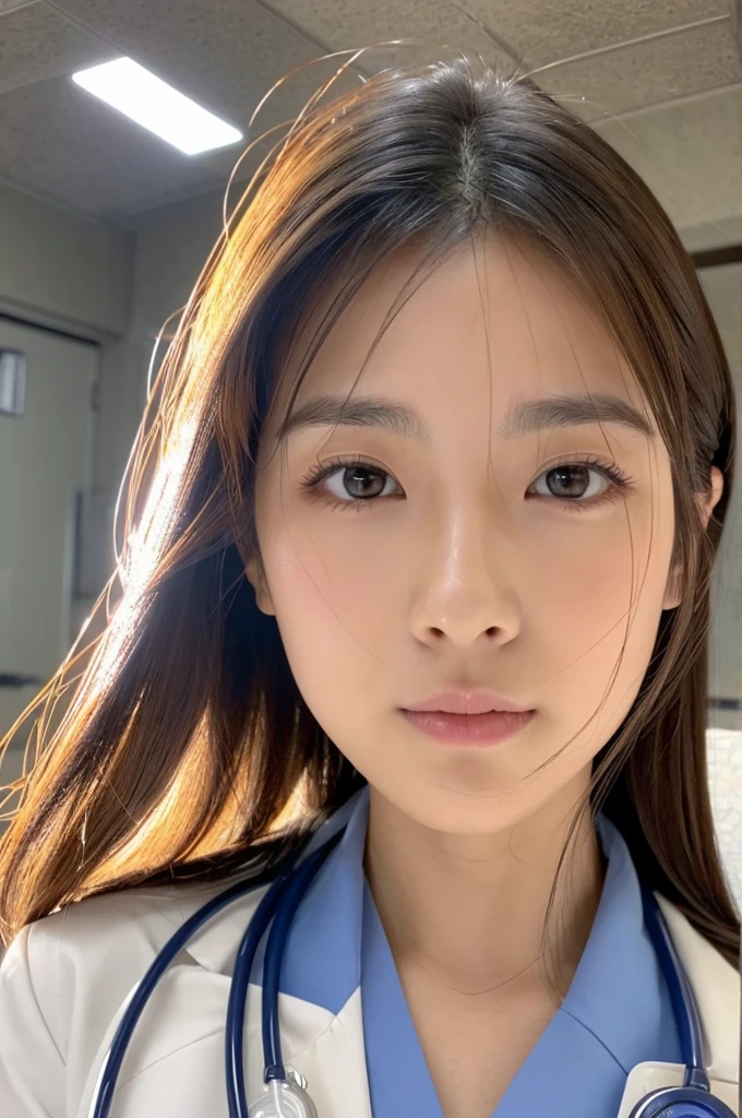 ((Highest quality)), ((masterpiece)), (detailed),Perfect Face,Japanese,Female doctor,White