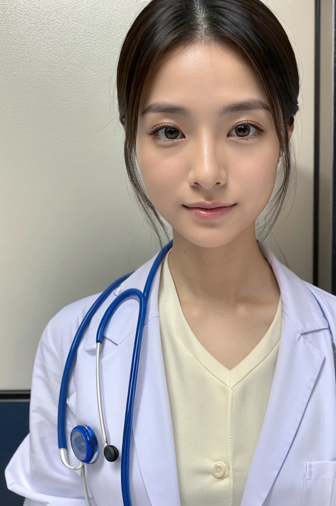 ((Highest quality)), ((masterpiece)), (detailed),Perfect Face,Japanese,Female doctor,White