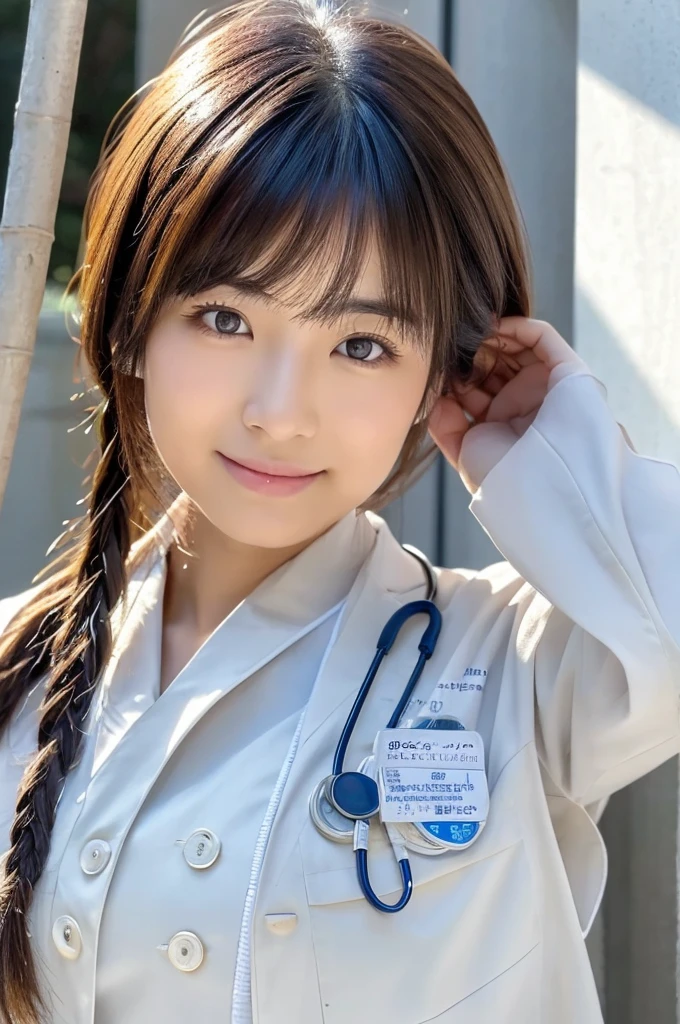((Highest quality)), ((masterpiece)), (detailed),Perfect Face,Japanese,Female doctor,White
