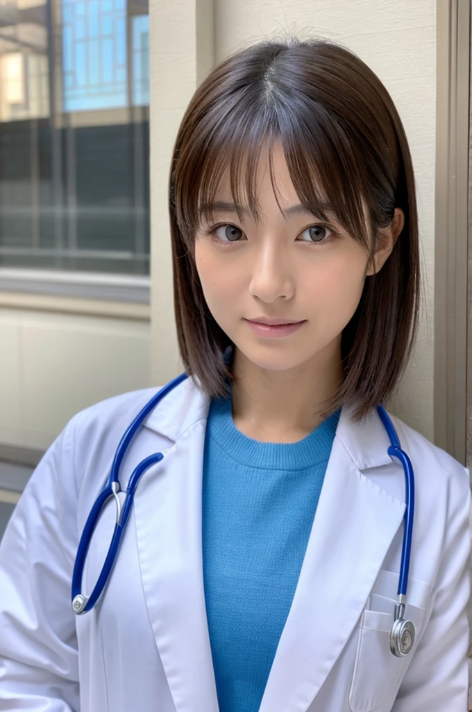 ((Highest quality)), ((masterpiece)), (detailed),Perfect Face,Japanese,Female doctor,White