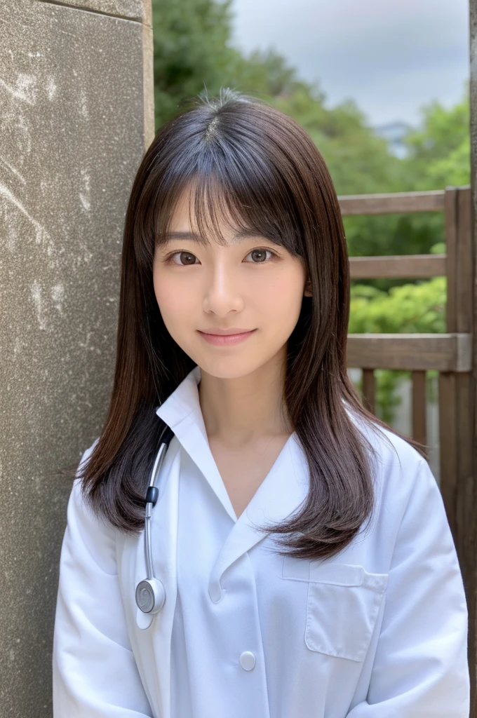 ((Highest quality)), ((masterpiece)), (detailed),Perfect Face,Japanese,Female doctor,White