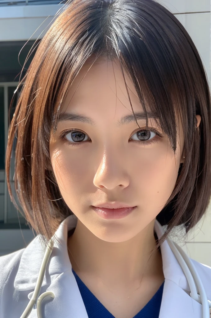 ((Highest quality)), ((masterpiece)), (detailed),Perfect Face,Japanese,Female doctor,White